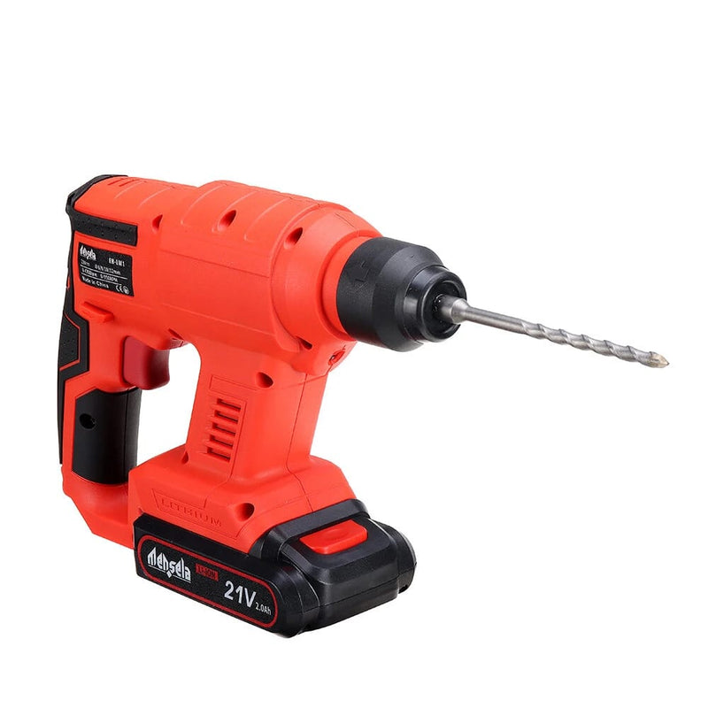 WDRH-LM1 100-240V 21V 2.0Ah Taladro de impacto eléctrico Martillo Taladro eléctrico Inalámbrico Potente velocidad Rompedor de hormigón con una batería