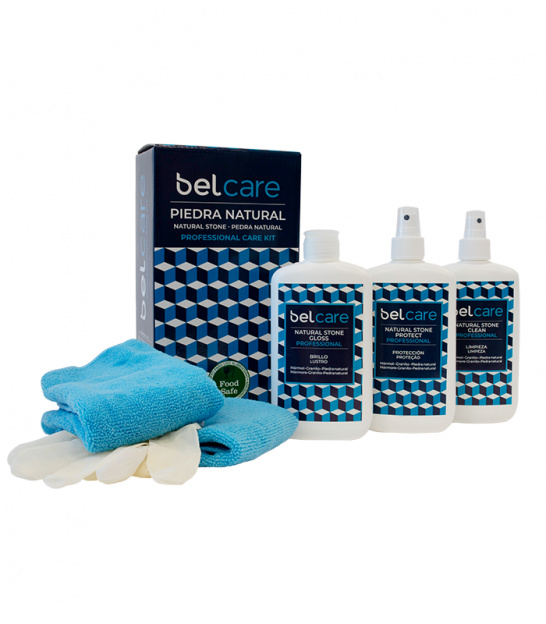 KIT COMPLETO LIMPIEZA ENCIMERAS GRANITO MARMOL Y PIEDRA NATURAL BELCARE